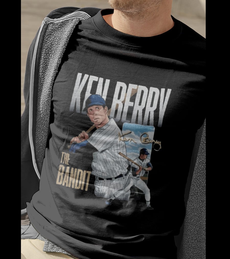 Ken Berry The Bandit Batting Stance With Signature Panel T-Shirt
