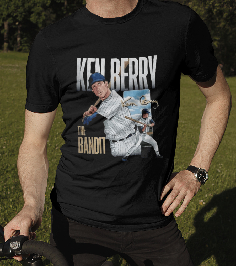 Ken Berry The Bandit Batting Stance With Signature Panel T-Shirt