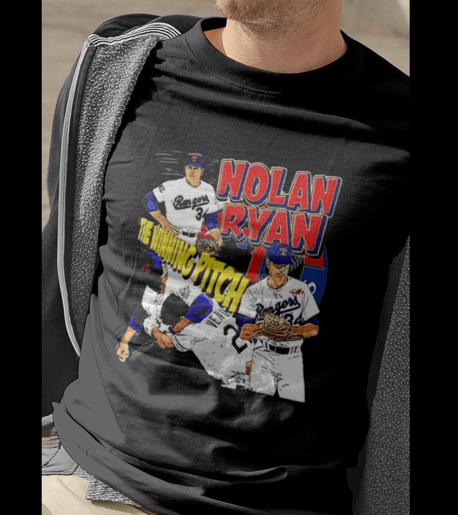 Nolan Ryan Texas Rangers The Winning Pitch Classic Baseball 34 T-Shirt