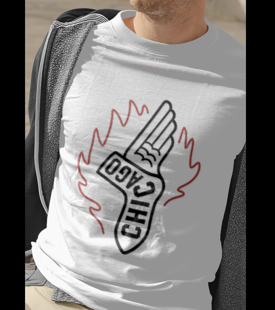 Chicago Winged Sock Baseball Flame T-Shirt