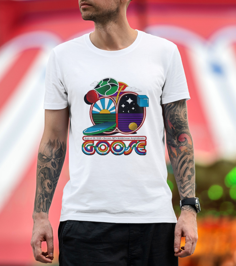 Goose Band Concert Kettlehouse Amphitheater Bonner MT August 24 2026 T-Shirt