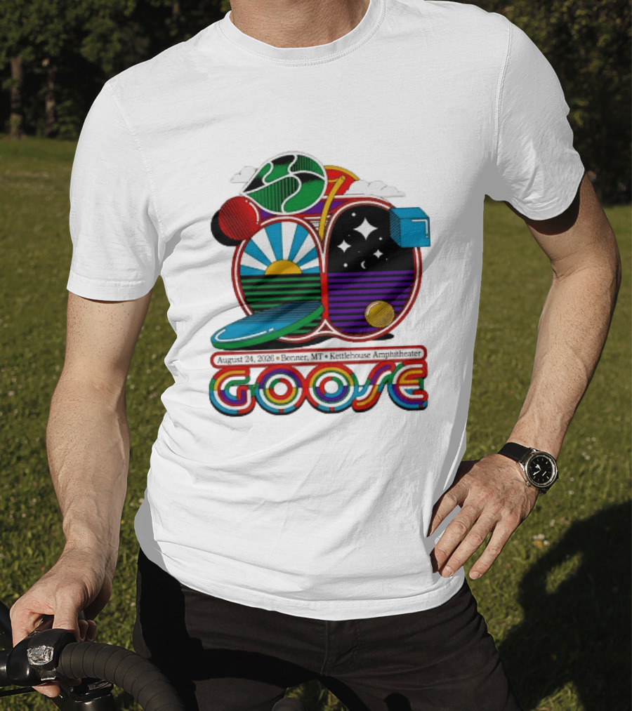 Goose Band Concert Kettlehouse Amphitheater Bonner MT August 24 2026 T-Shirt
