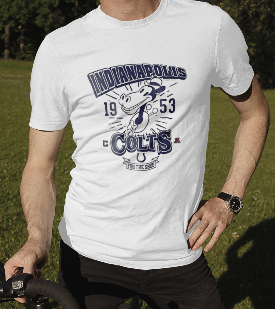 Indianapolis Colts 1953 Cartoon Horse For The Shoe T-Shirt