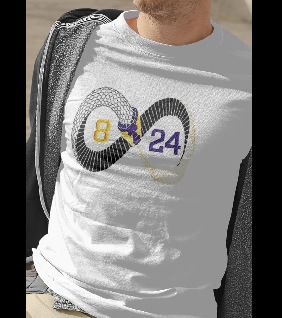 Mamba 8 24 Infinity Kobe Bryant Lakers Basketball Snake Net T-Shirt