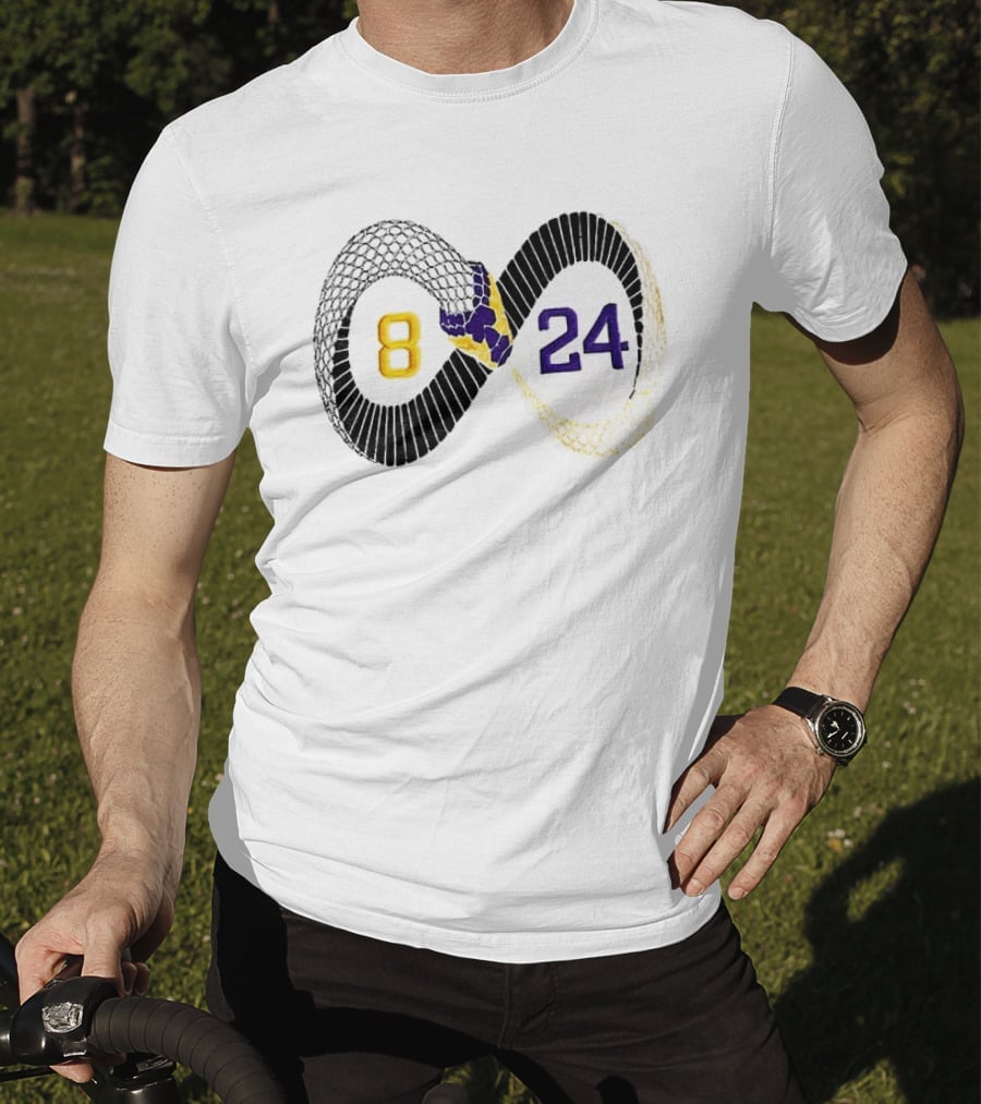 Mamba 8 24 Infinity Kobe Bryant Lakers Basketball Snake Net T-Shirt
