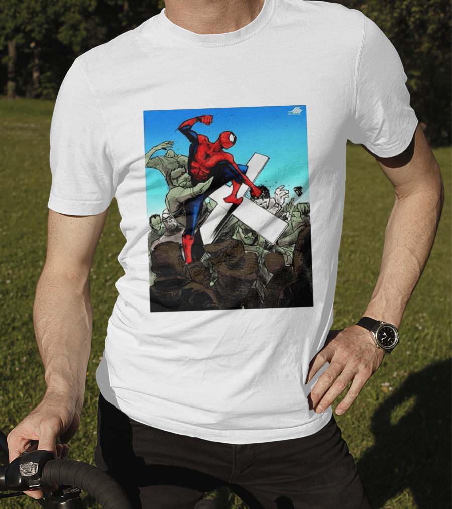 Never Give Up Spider Man Punch Nazis Minnesota Police T-Shirt