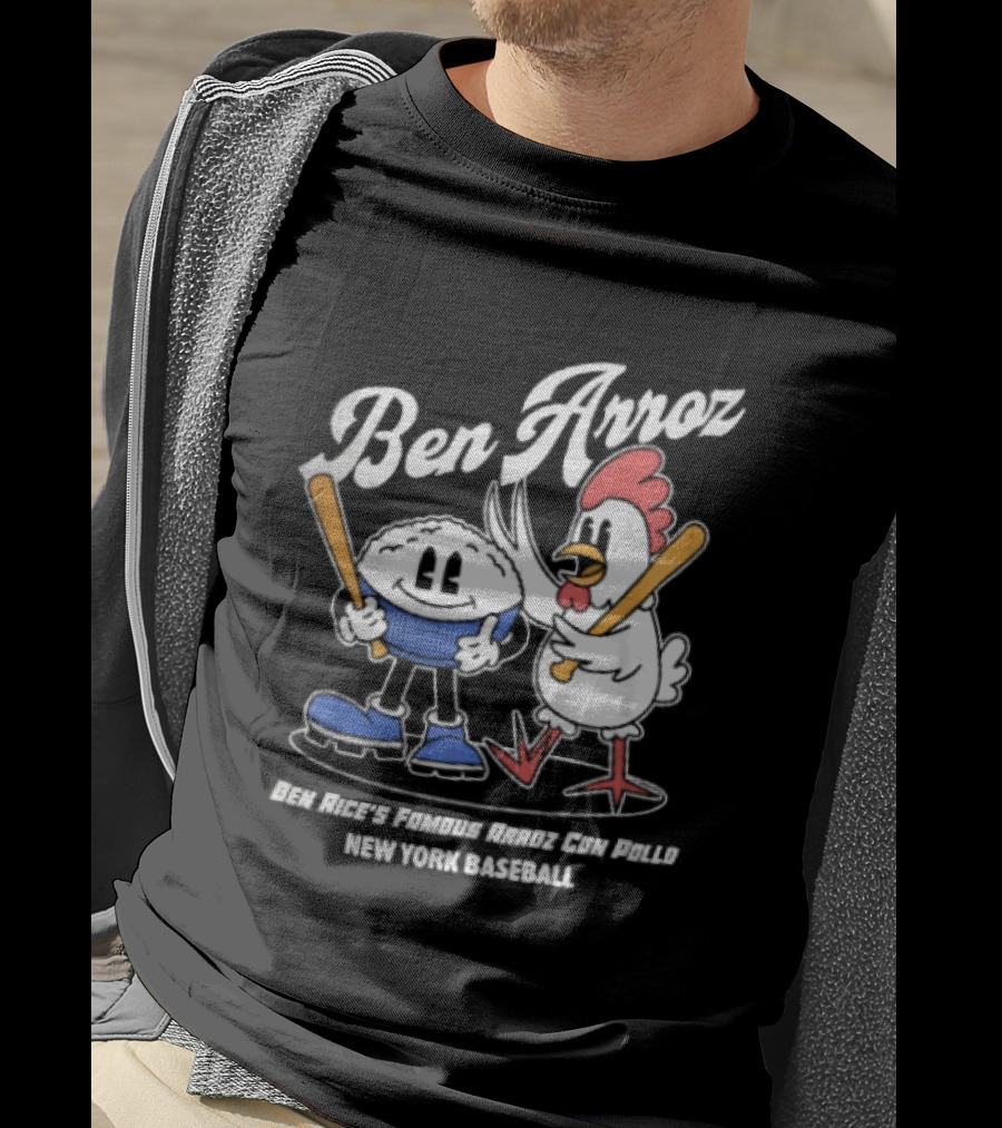 Ben Arroz Famous Con Pollo New York Baseball Cartoon Chicken Bowl T-Shirt