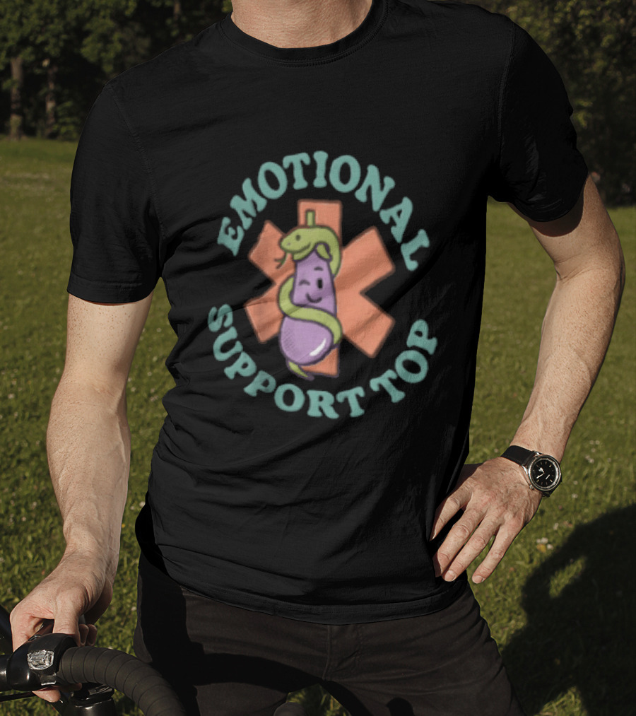 Emotional Support Top Eggplant Snake Medical T-Shirt