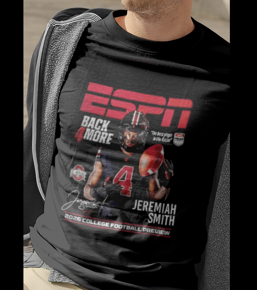 ESPN Back For More Ohio State Buckeyes Jeremiah Smith 2026 College Football Preview T-Shirt