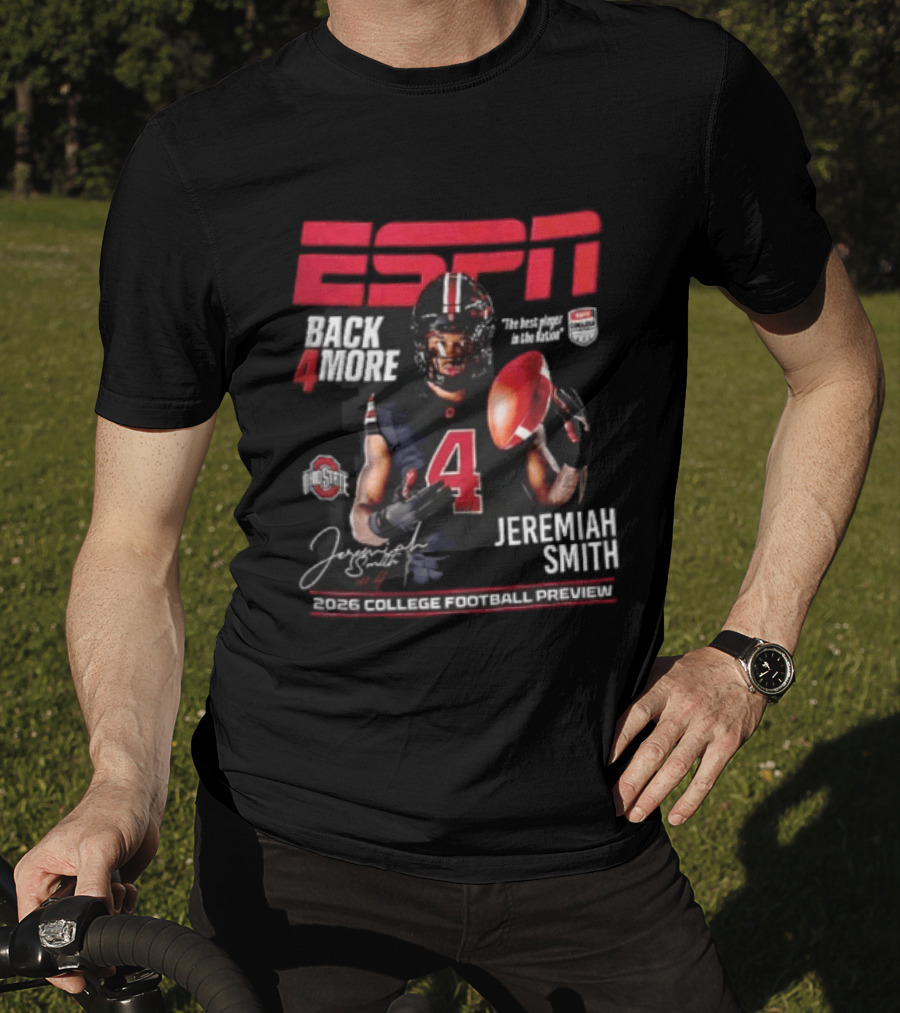 ESPN Back For More Ohio State Buckeyes Jeremiah Smith 2026 College Football Preview T-Shirt