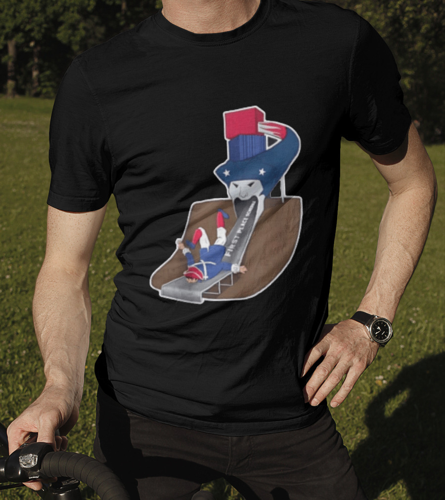 First Place Schedule Patriot Slide Humorous Football Fan Gear T-Shirt