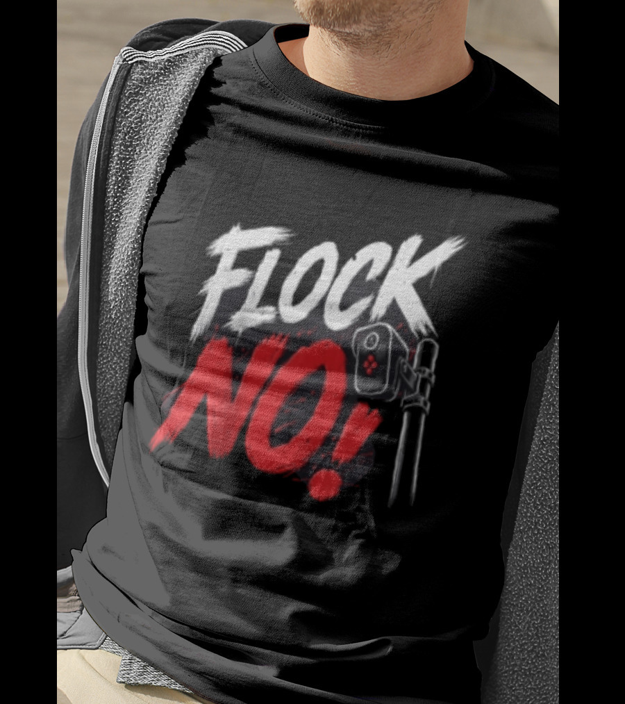Flock No Surveillance Camera Protest T-Shirt