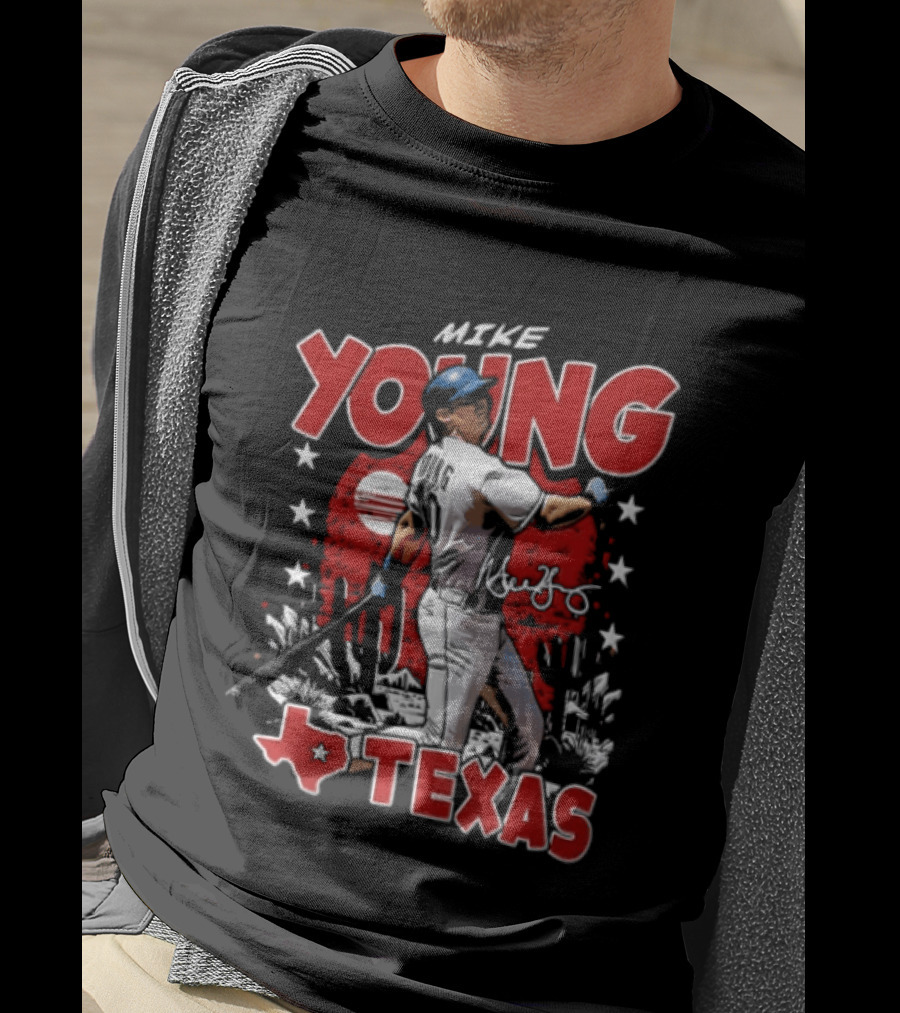 Mike Young Baseball Texas Red T-Shirt