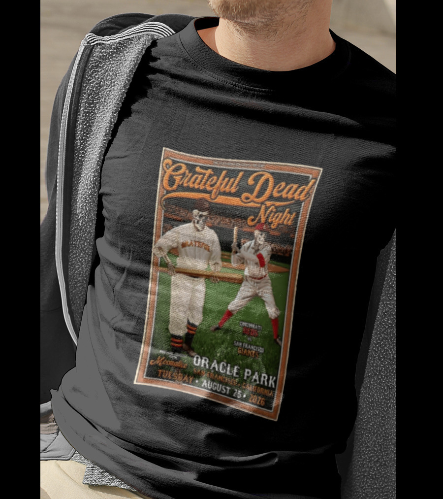 Grateful Dead Night Oracle Park San Francisco Giants Vs Cincinnati Reds August 25 2026 Moonalice T-Shirt