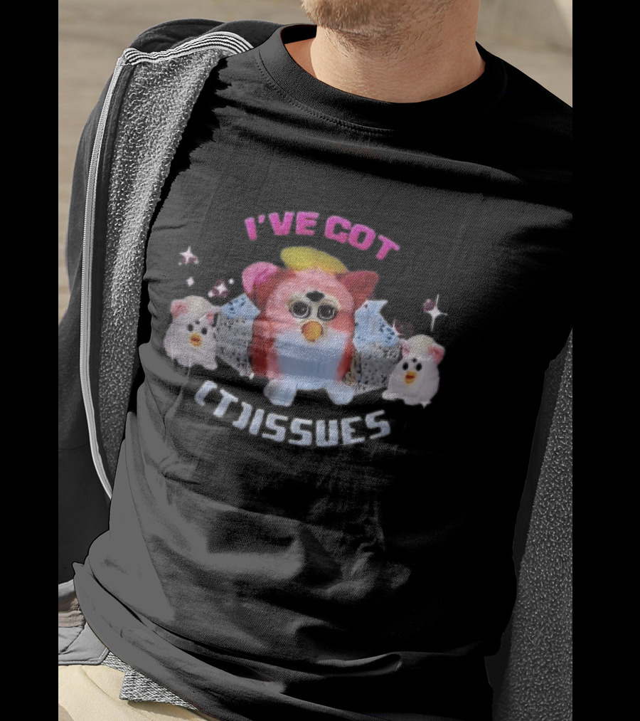 I've Got Issues Pink Furby Between Tissue Boxes Baby Furbies T-Shirt