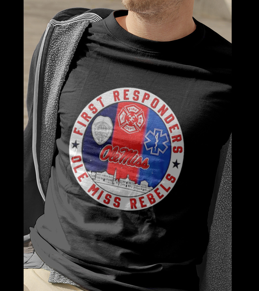Ole Miss Rebels First Responders Police Fire Dept EMS 2026 T-Shirt