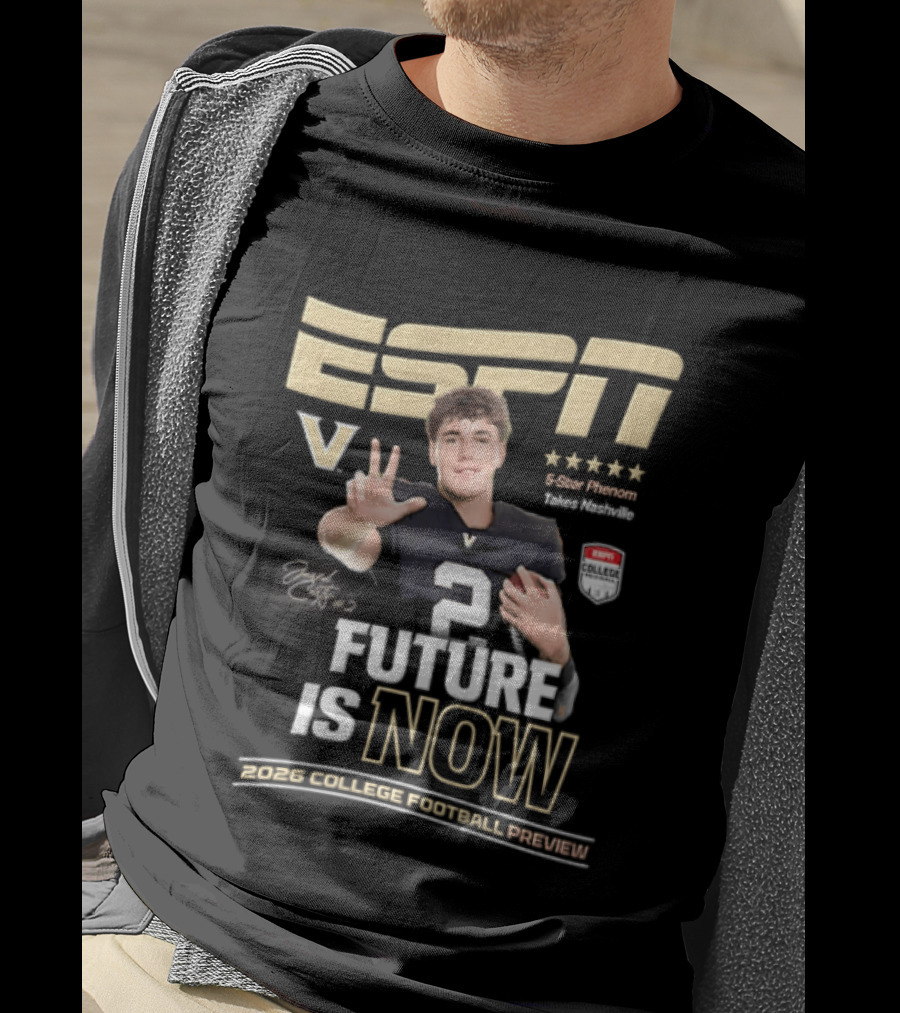 ESPN Future Is Now Jared Curtis 2026 Elite Five Star Junior College Football Program T-Shirt