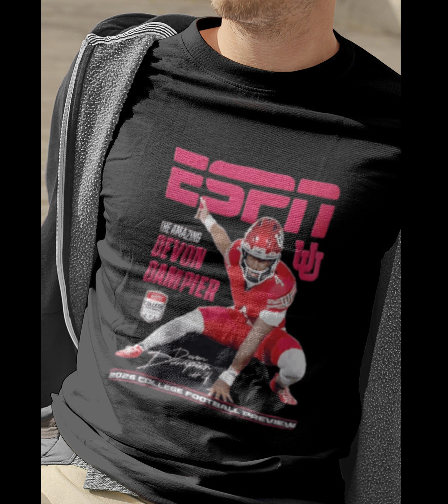 ESPN The Amazing Devon Dampier 2026 College Football Preview T-Shirt