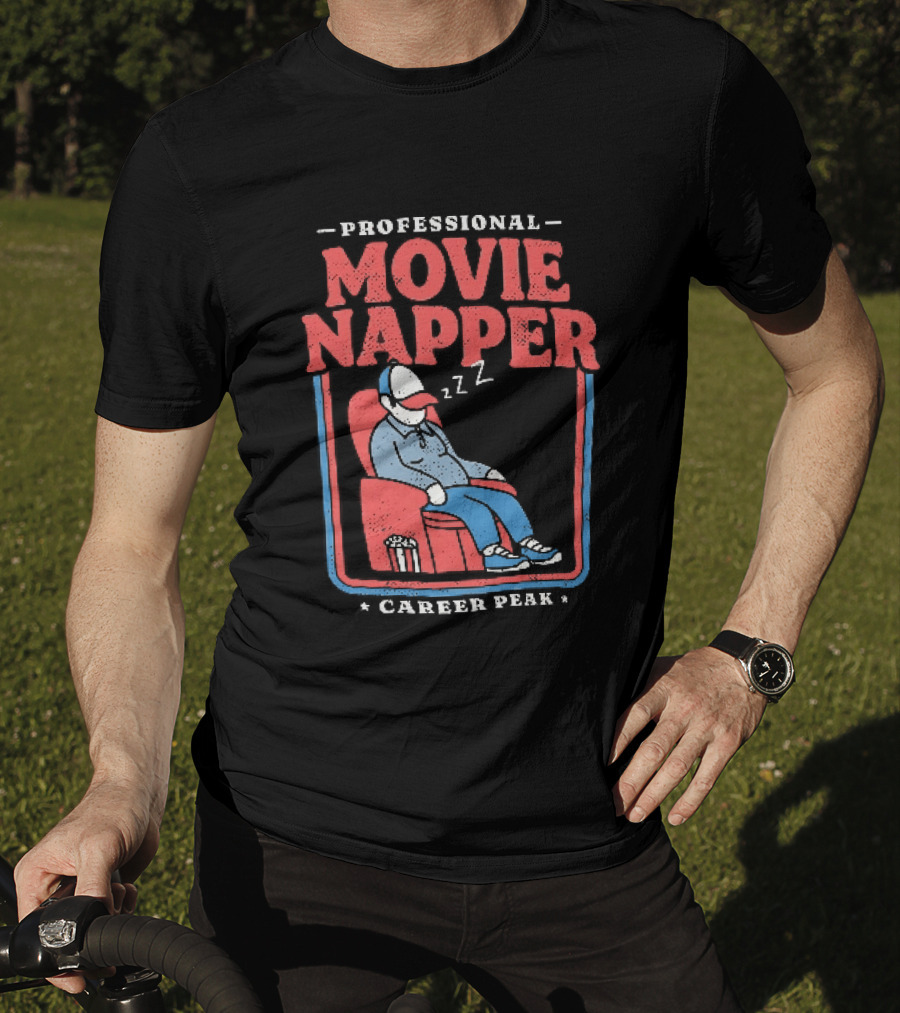 Professional Movie Napper Career Peak Experienced At Falling Asleep During Movies Zzz T-Shirt