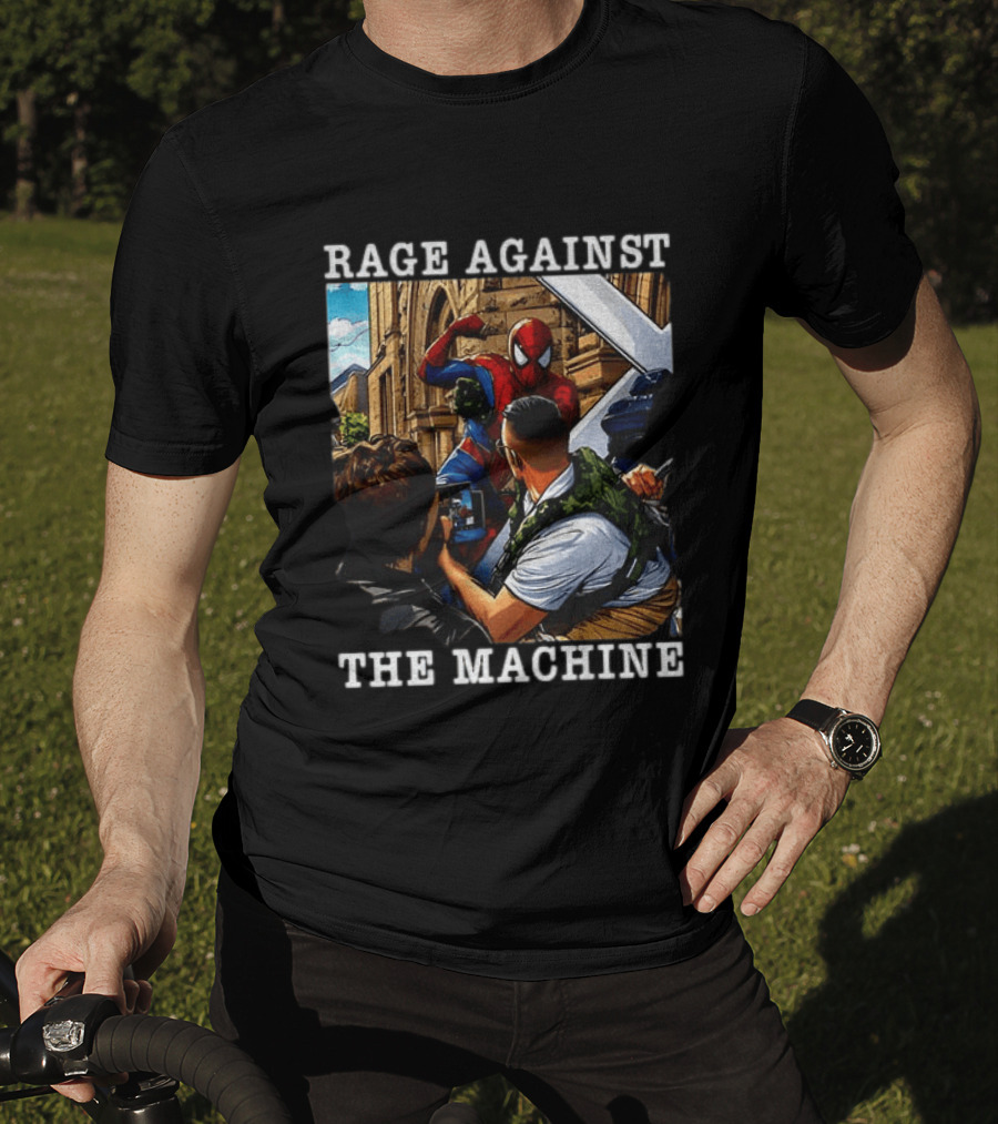 Rage Against The Machine Spider Man Bold Street Art Scene T-Shirt