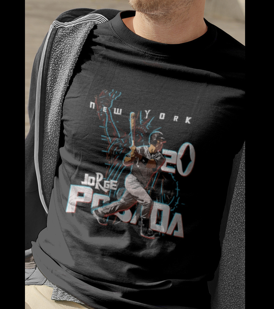 Jorge Posada New York Baseball 3D 20 Yankees T-Shirt