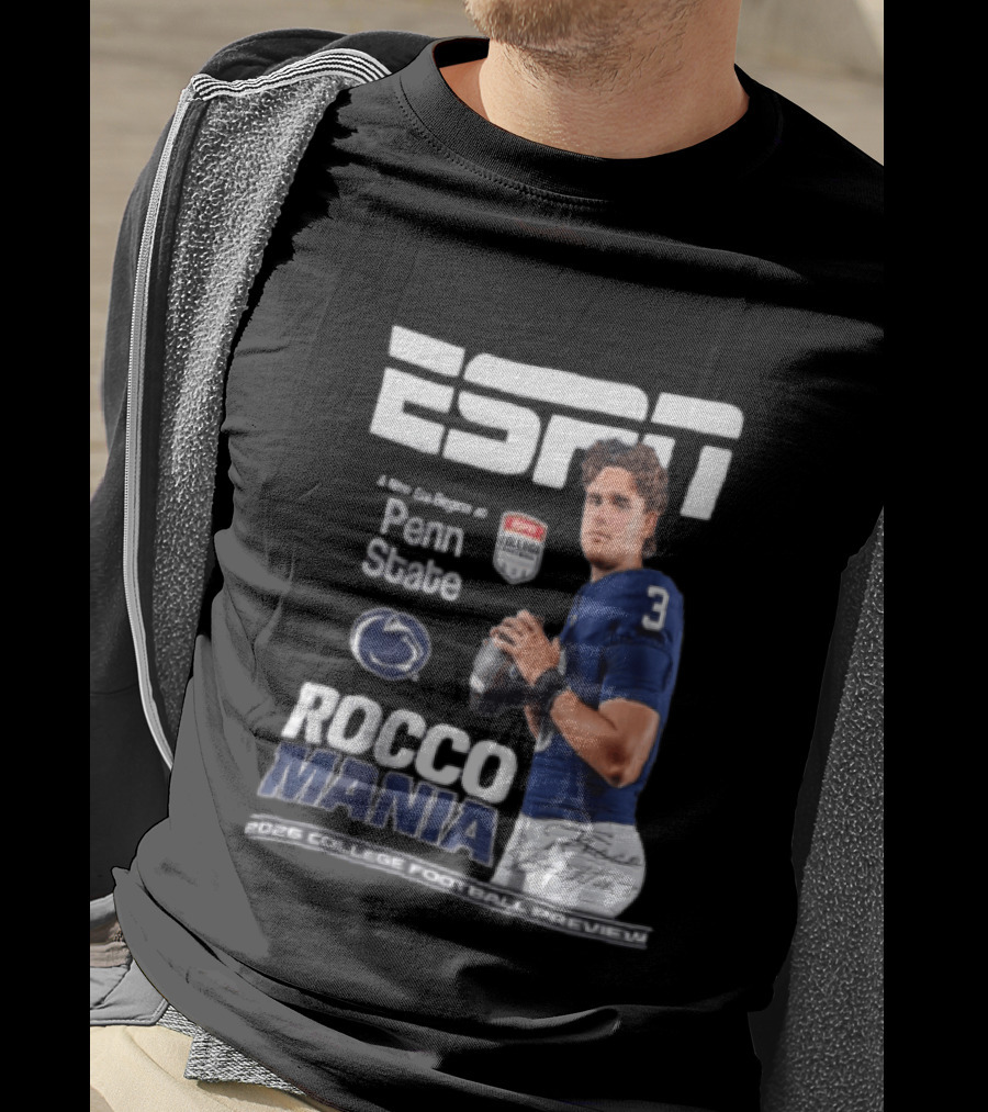 ESPN Exclusive Rocco Mania Penn State College Football Preview 2026 T-Shirt