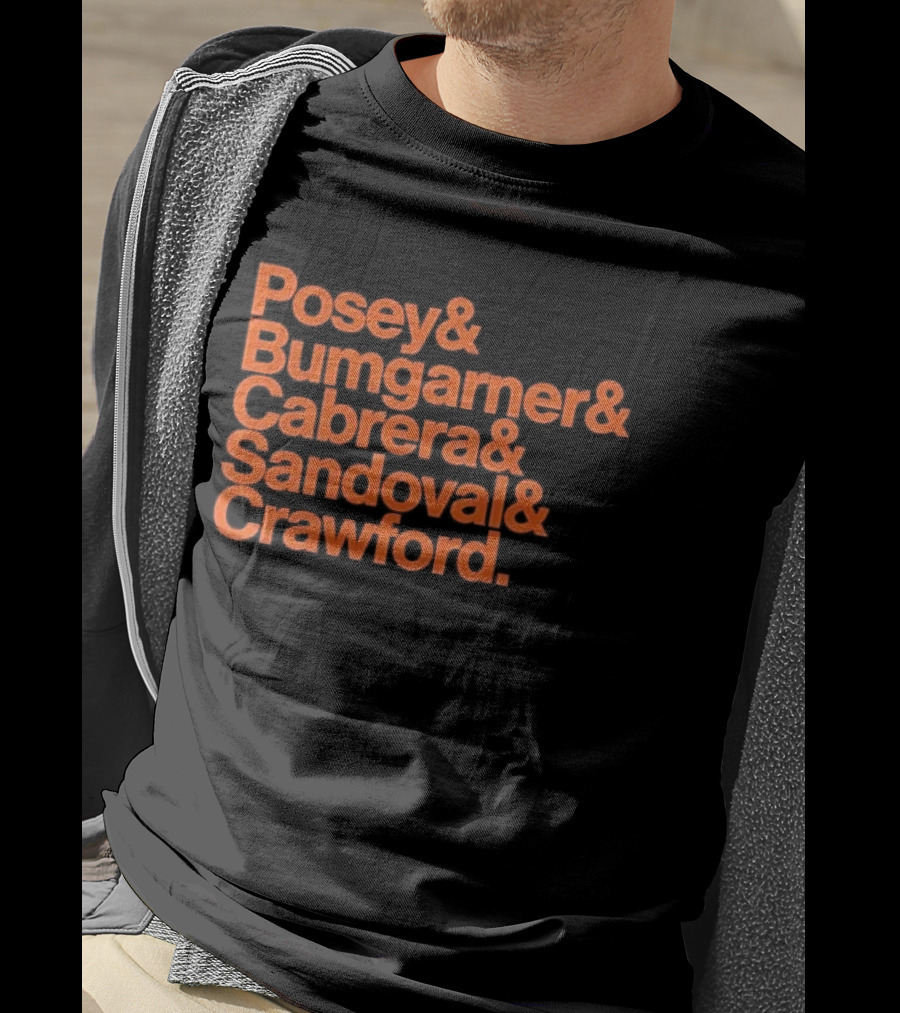 San Francisco Giants Posey Bumgarner Cabrera Sandoval Crawford Legends T-Shirt