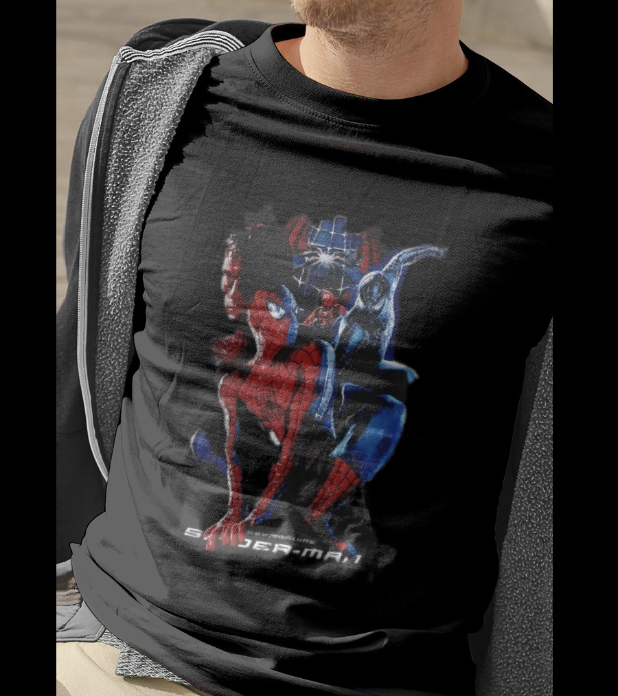 Tobey Maguire Spider Man 3 Red Black Suit Superhero Collage T-Shirt