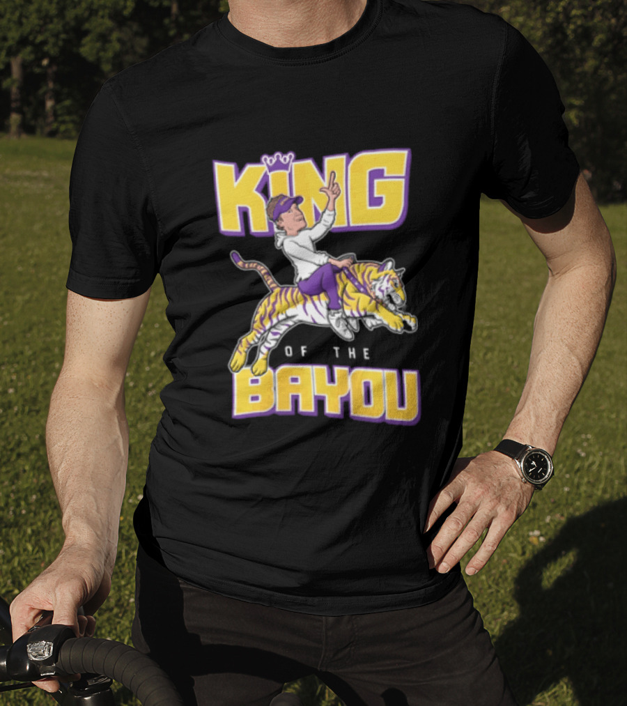 King Of The Bayou Lane Kiffin Tiger Riding T-Shirt