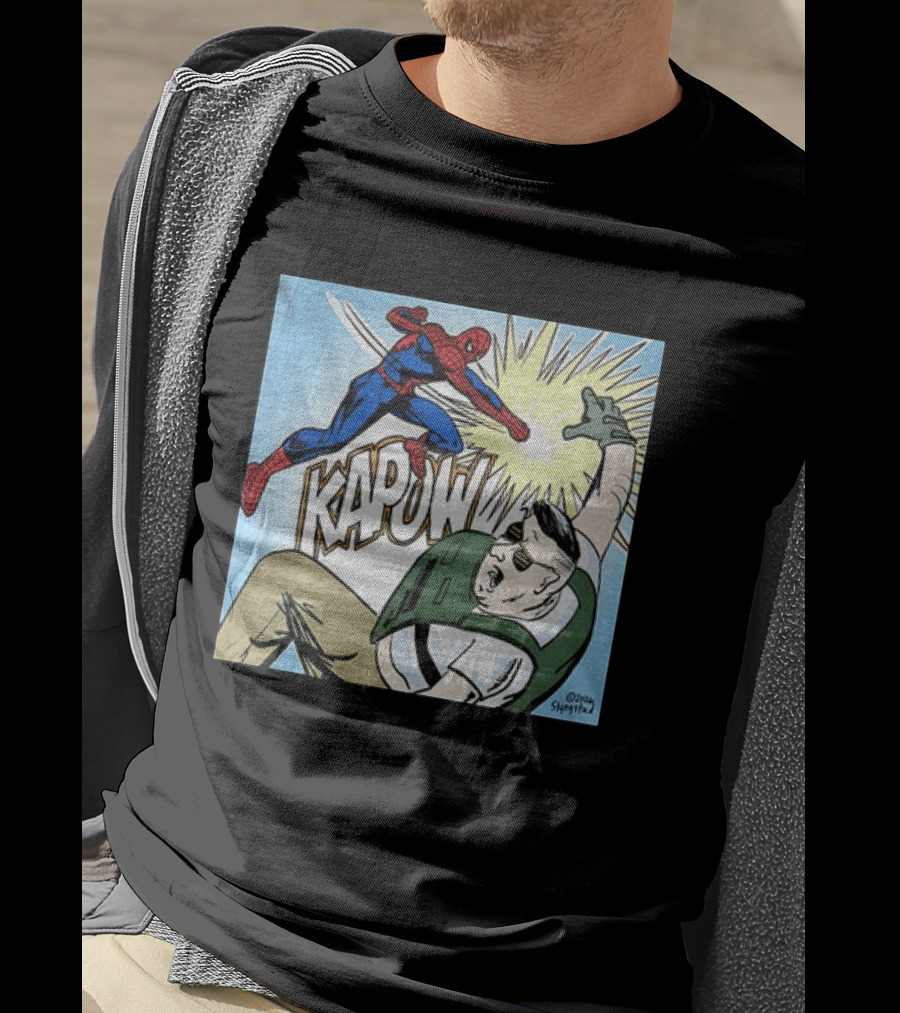 Spider Man Kapow Punch Action Jake Lang Amigo Da Militancia T-Shirt