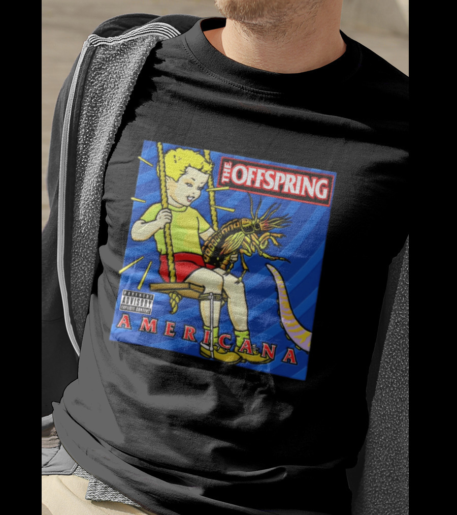 The Offspring Americana Album Cover Kid Holding Lobster Tentacle Explicit Content T-Shirt
