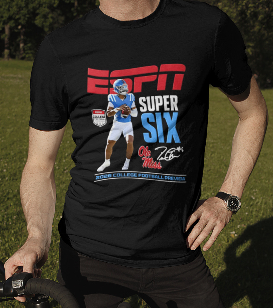 ESPN Super Six Ole Miss 2026 College Football Preview T-Shirt