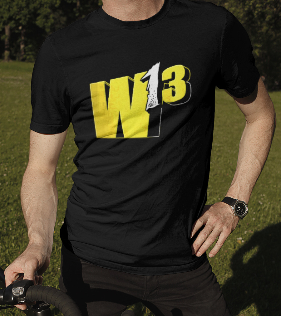 W13 Yellow 3D Bold Number T-Shirt
