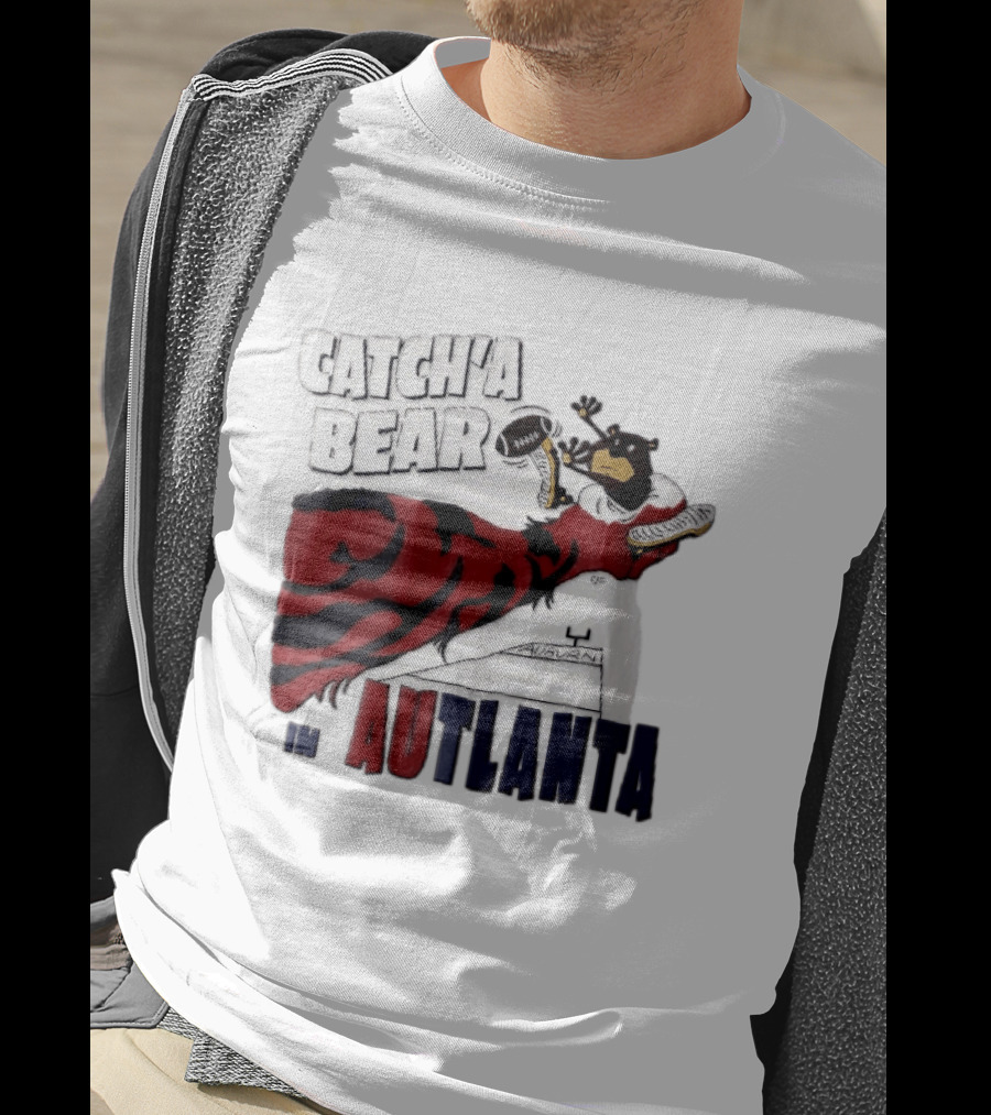 Catch A Bear Auburn Tigers Autlanta Football Cartoon T-Shirt