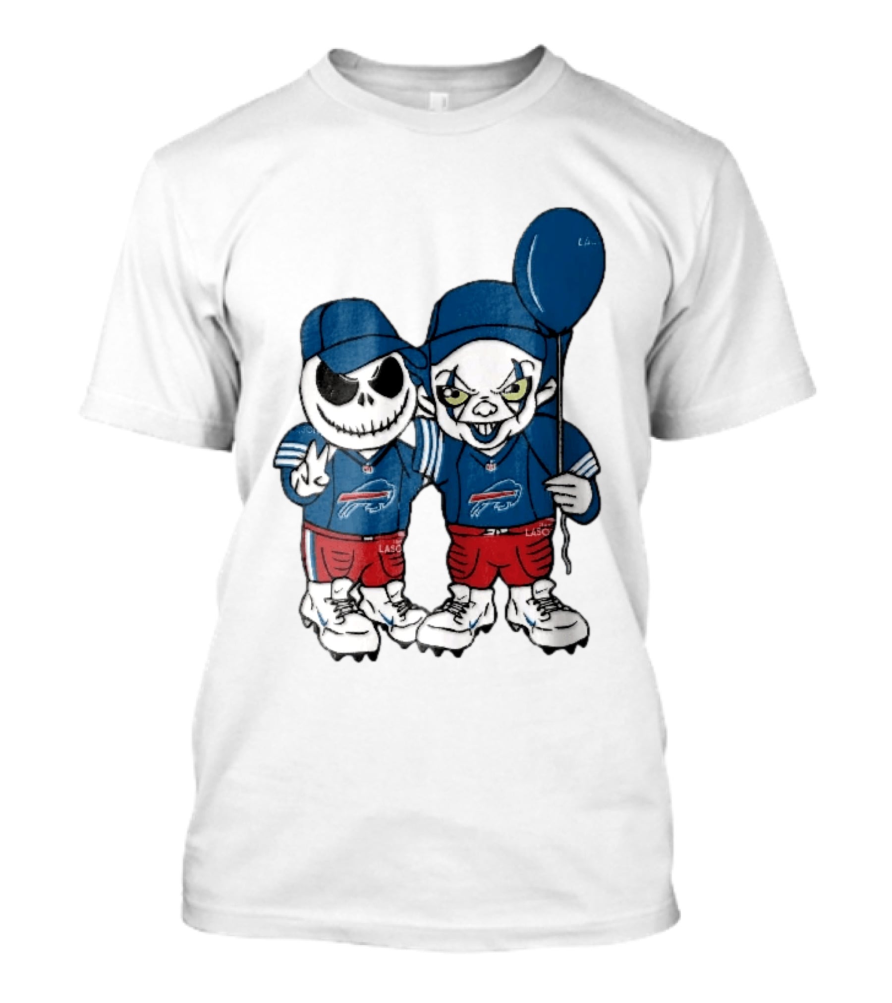 Buffalo Bills Skeleton Clown Duo With Balloon NFL Team Spirit T-Shirt