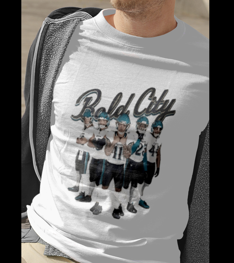 Bold City Jacksonville Jaguars Five Players Collage T-Shirt