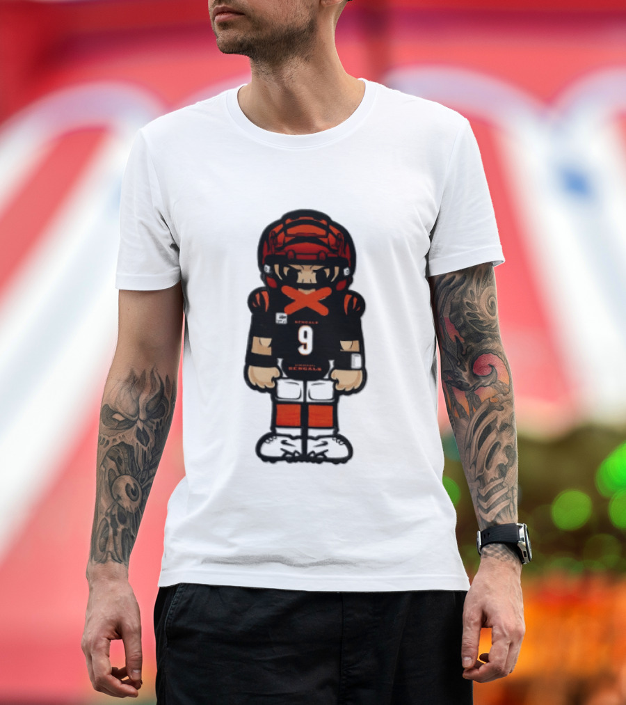 Joe Burrow Cincinnati Bengals 9 Chibi Football 2026 T-Shirt
