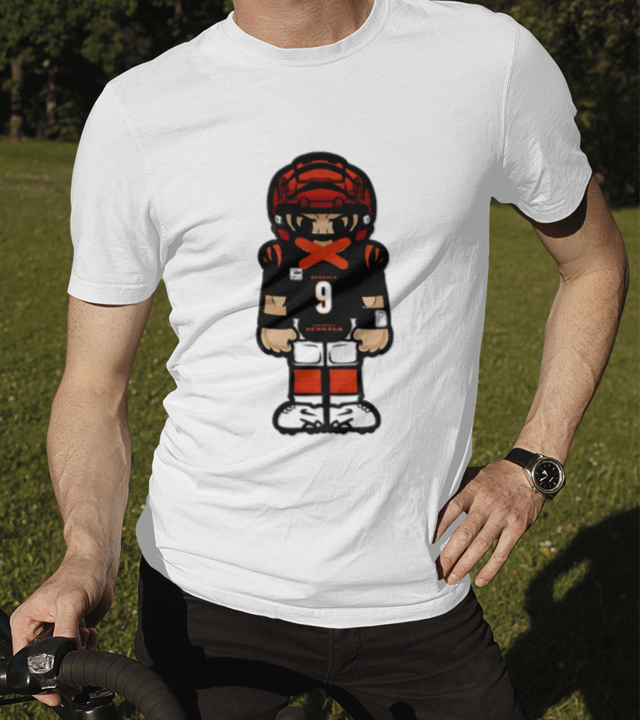 Joe Burrow Cincinnati Bengals 9 Chibi Football 2026 T-Shirt