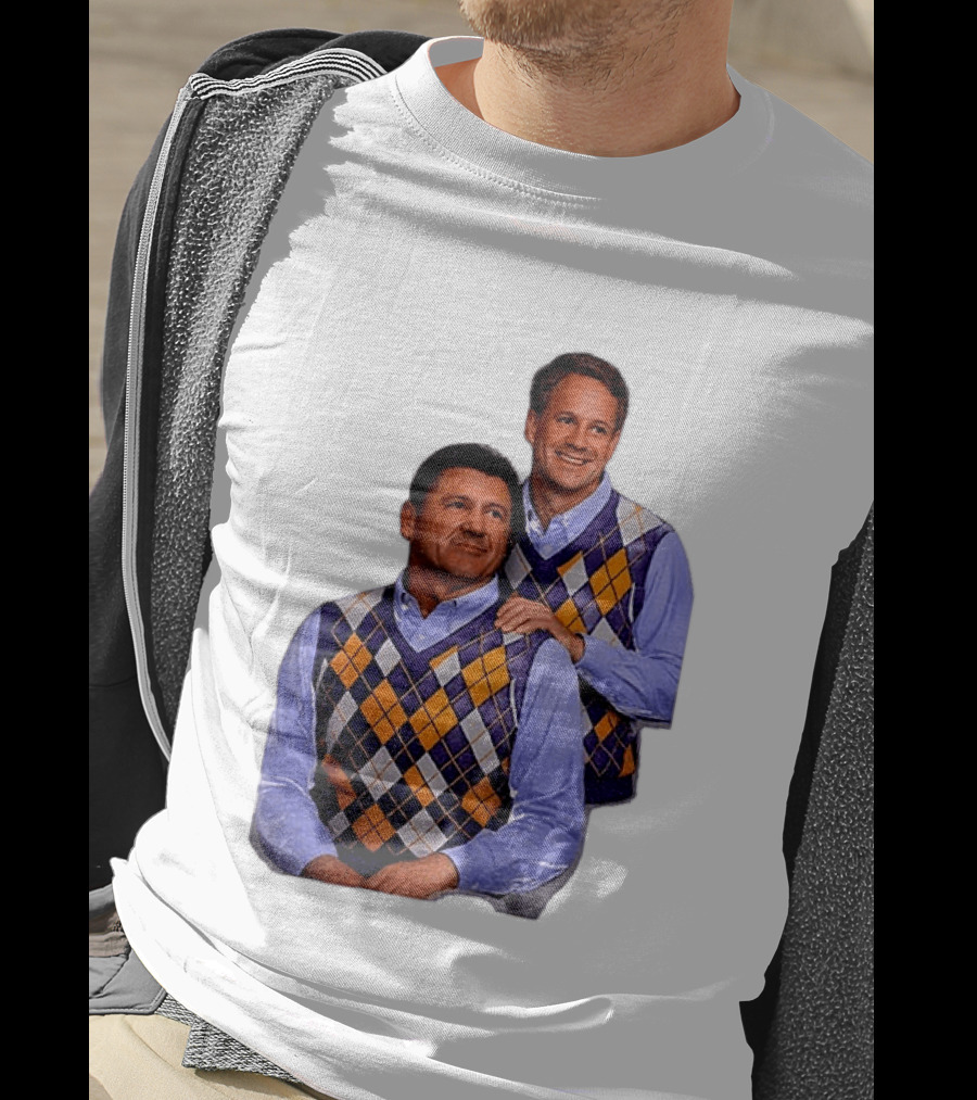 LSU Tigers Ed Orgeron Vs Kim Mulkey Argyle Sweater Coaches T-Shirt