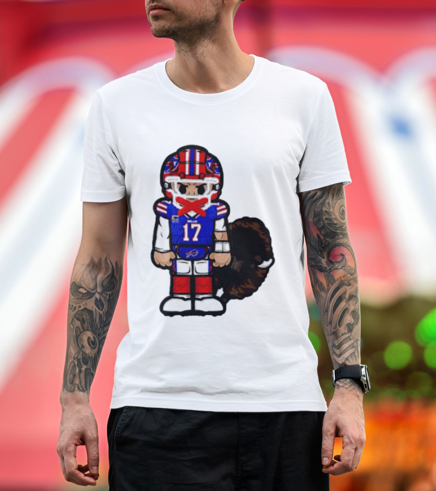 Josh Allen Buffalo Bills 17 Chibi Football 2026 T-Shirt