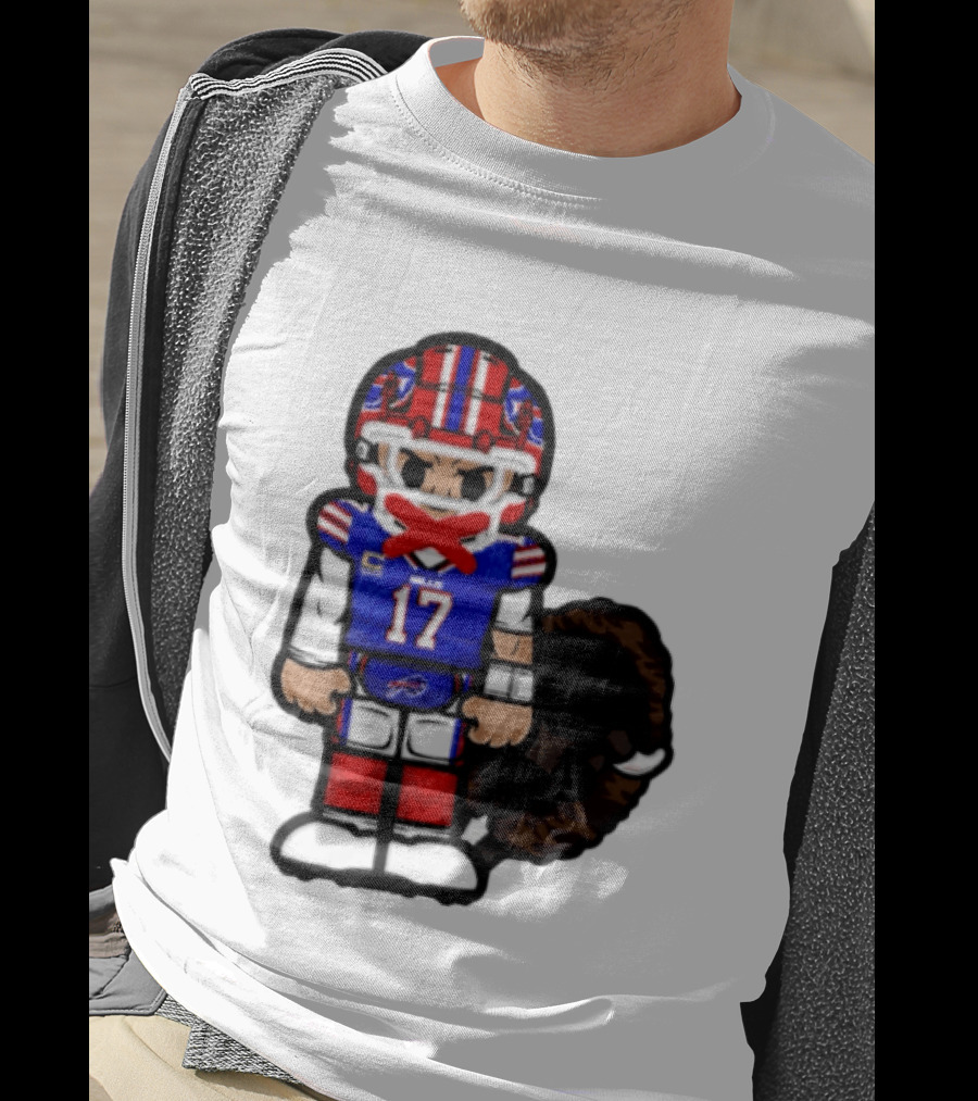 Josh Allen Buffalo Bills 17 Chibi Football 2026 T-Shirt