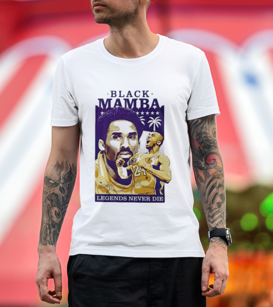 Kobe Bryant Black Mamba Legends Never Die Los Angeles Lakers 24 NBA Basketball T-Shirt