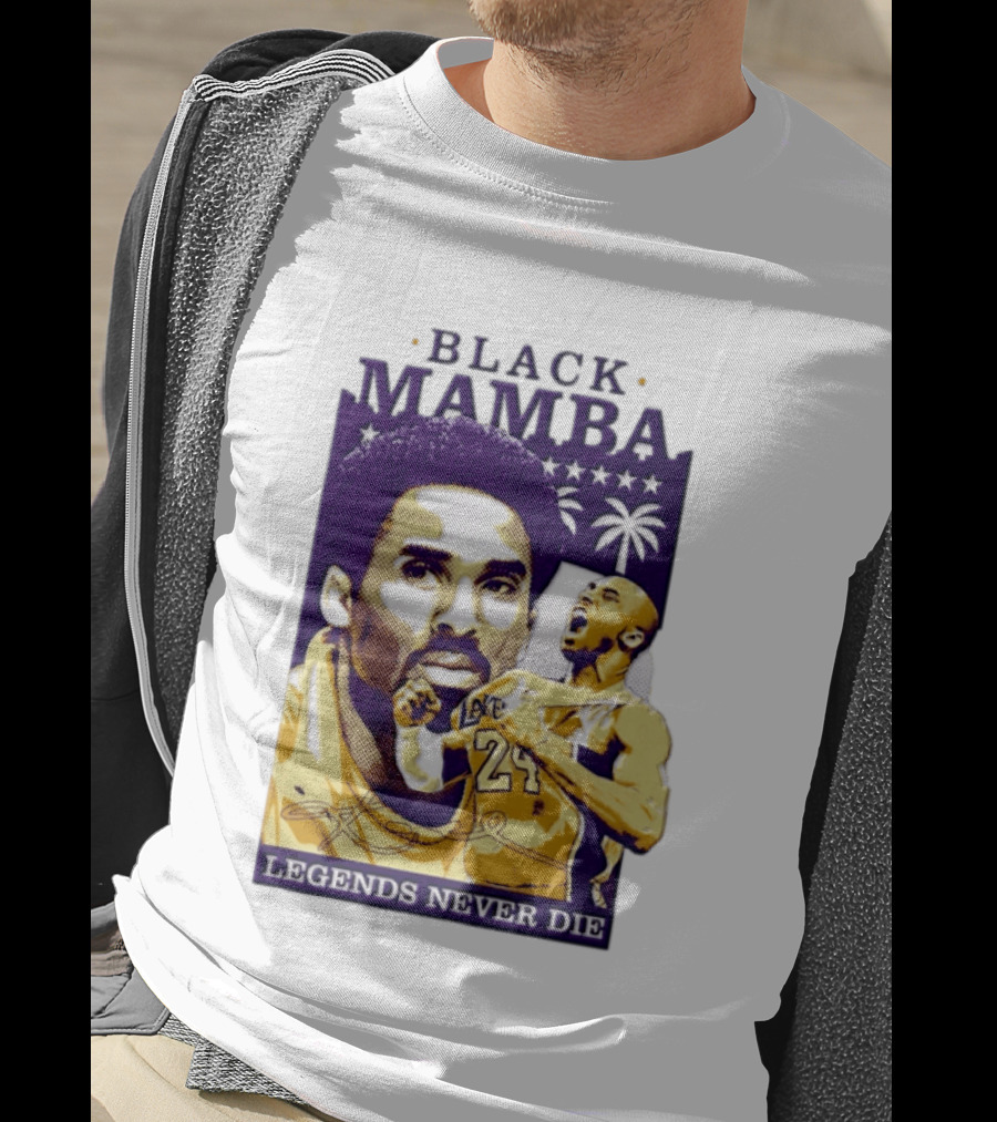 Kobe Bryant Black Mamba Legends Never Die Los Angeles Lakers 24 NBA Basketball T-Shirt