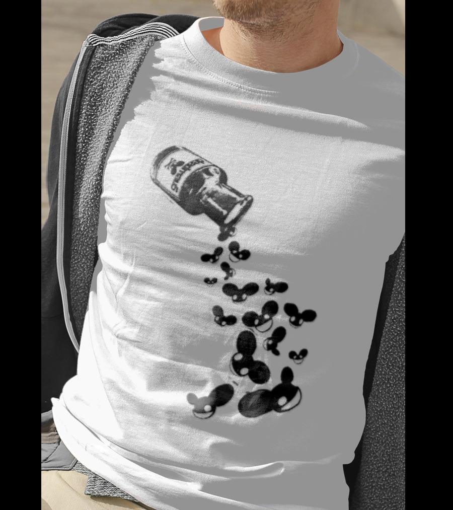 Deadmau5 Tipped Glass Medicine Bottle Mouse Head Spill T-Shirt