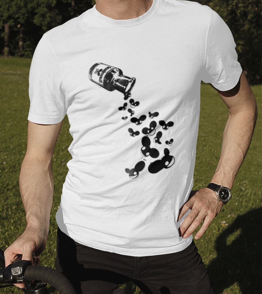 Deadmau5 Tipped Glass Medicine Bottle Mouse Head Spill T-Shirt