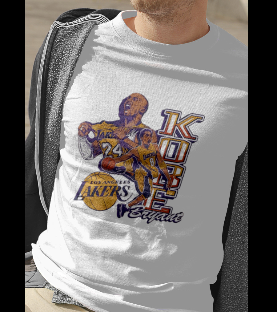Kobe Bryant Los Angeles Lakers Basketball Scream Dynamic 24 And 8 Lakers T-Shirt