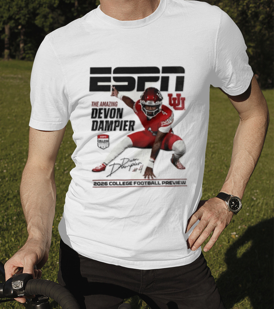 ESPN College Football 2026 Preview Devon Dampier Utah Utes T-Shirt