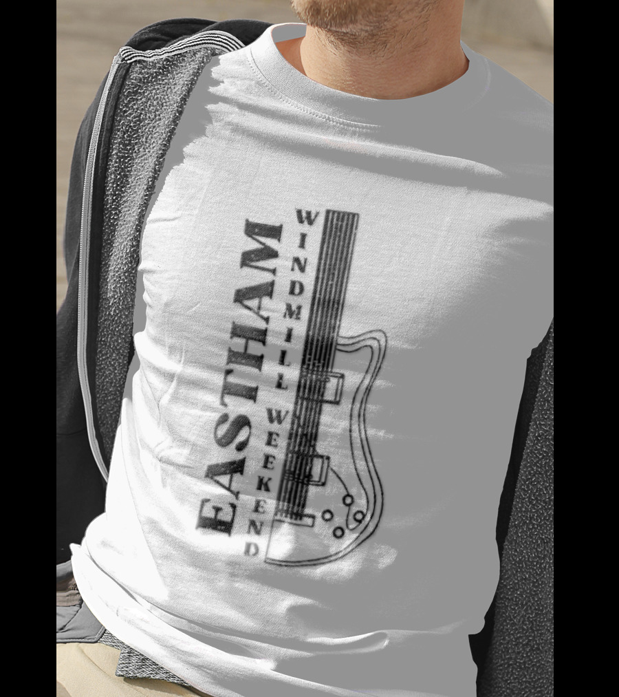 Eastham Windmill Weekend Distressed Electric Guitar Body T-Shirt