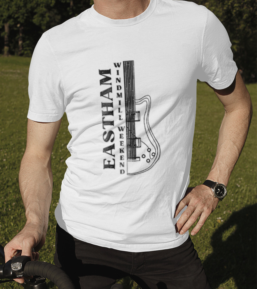 Eastham Windmill Weekend Distressed Electric Guitar Body T-Shirt