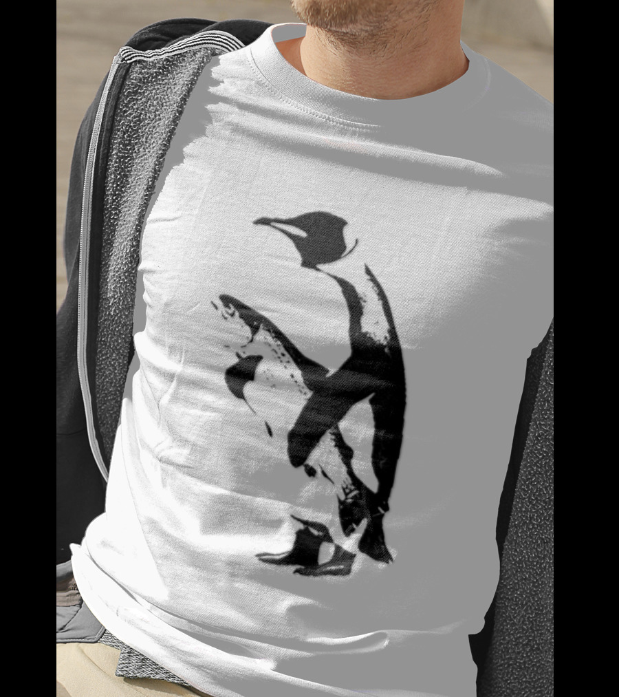 Penguin Holding A Fish T-Shirt
